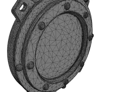 Rustic Metal Porthole Window Low-poly 3D model