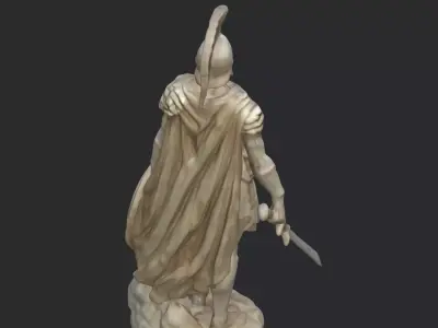 Ancient Gladiator Hero with Sword Armor 3D model