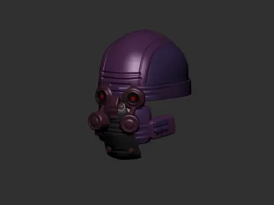 helmet high poly sculpt 3d printable ver 7 3D model 3D model 161