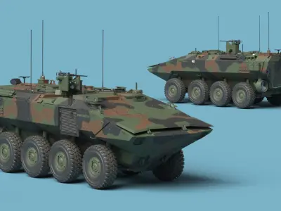  US Amphibious Combat Vehicle ACV Rigged for Maya 