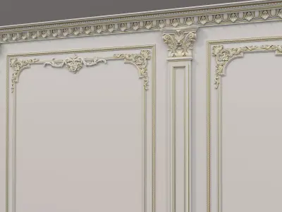 Wall Molding in Classic French style 23 3D model