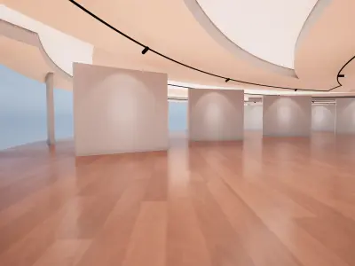 VR Art Gallery 21 Baked 3D model