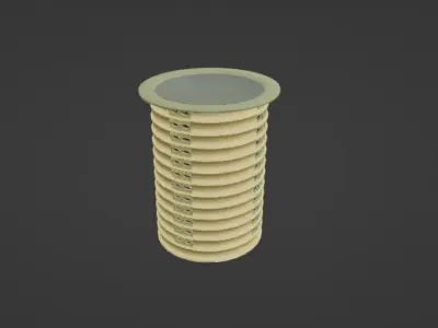 Modern Circular Apartment Building  High-Rise 3D Model Low-poly 3D model