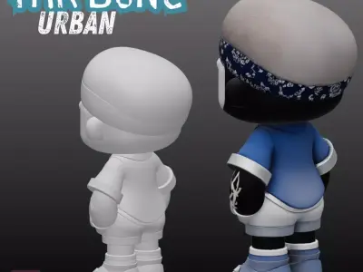 Mr Bone Urban STL Street Style Skeleton Figure 3D print model