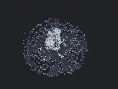 Two Animated Small Fountains  3D model