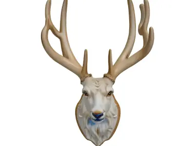 Stylish Deer Head Wall Mount Low-poly 3D model