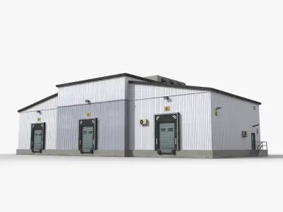 Factory x30 Low-poly 3D model
