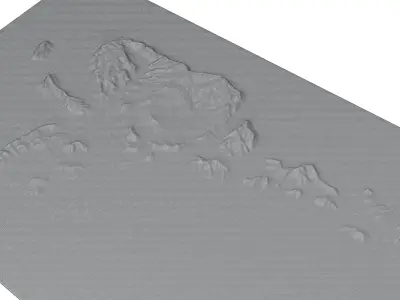 Phu Quoc island full 3D model terrain 3D model