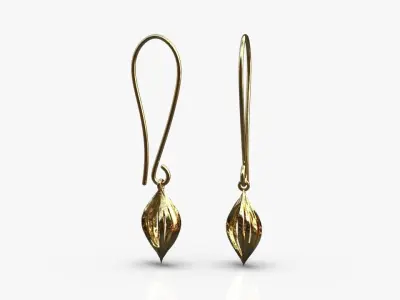 Light modern earrings 3D print model