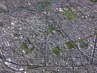 Changchun - 3D City Model Low-poly 3D model