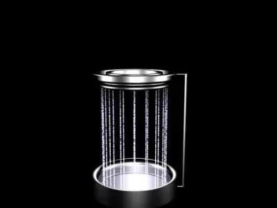 Animated Water Curtain 3D model