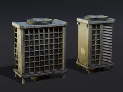 Roof Vents Large Pack - Optimized Game Ready 3D Models Low-poly 3D model