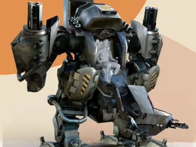 Robot Avenger in obj and fbx formats 3D model