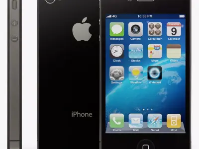 Apple iPhone 4 Low-poly 3D model