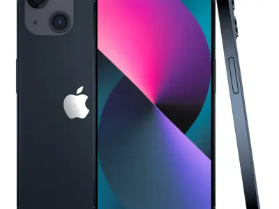 Apple iPhone 13 Midnight Low-poly 3D model