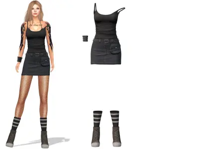 I Am Sexy And Tough Outfit Low-poly 3D model