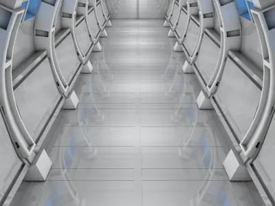 Sci Fi Corridor 3D model 38
