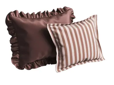 Set decorative pillows 3 3D model