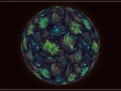 Grass Magic Forest Floor 10 TEXTURES Hand-painted ---PACK 6--- Texture