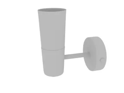 Free Wall Basic LIght  Free low-poly 3D model