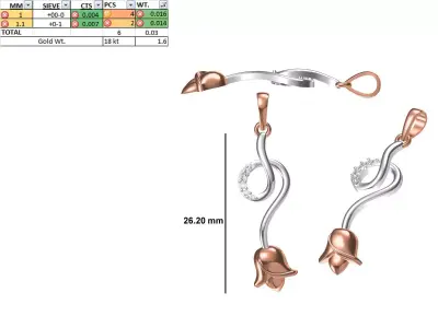 Light Weight Pendant STL OBJ FBX JCD Details 3D print model