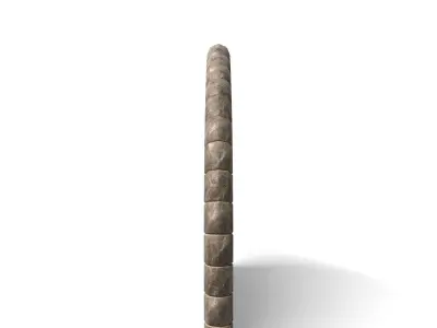 Medieval Arched Wooden Door  3D model