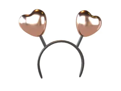 Heart Headband v1 012 Low-poly 3D model