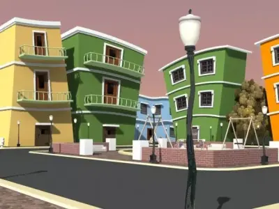 Cartoon Film Set 3D model