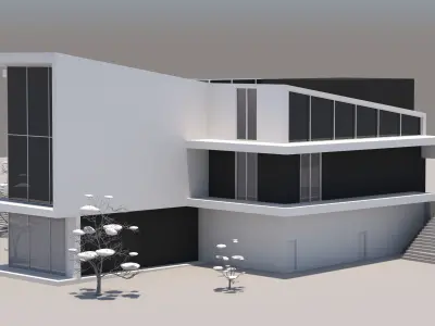 Villa modern house 3D model