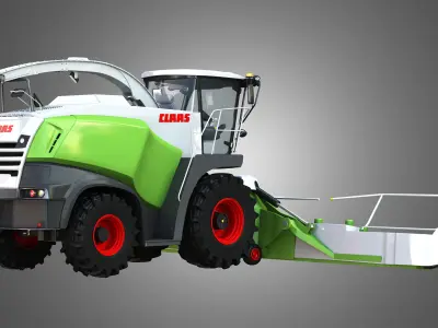 Claas Jaguar Harvester - with Front Harvester Tool 3D model