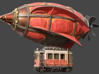 Steampunk Airship 