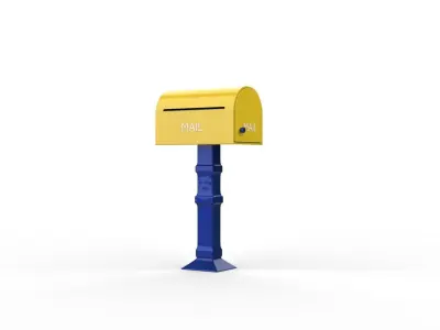 MAIL BOX 05 Low-poly 3D model
