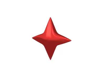 Sparkle v2 007 Low-poly 3D model