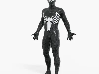 SYMBIOTE Venom Rigged Animated Low-poly 3D model