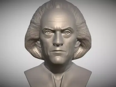 Dr Emmett Brown Back to the Future bust 3D printing 3D print model
