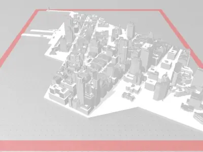 Manhattan 3D Print NYC NEW YORK CITY PART 2 through 9  3D print model