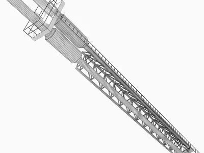 Tall Industrial Tower 6 3D model