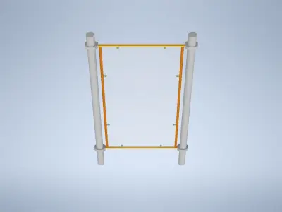 Climbing wall frame 3D model