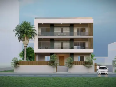 Palm House Day and Evening Renders 3D model