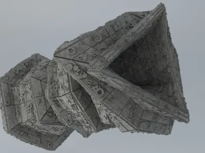 Sci -Fi Shapes - The Gate of Dimensions Low-poly 3D model