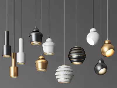 Pendant Light Collection 3D model