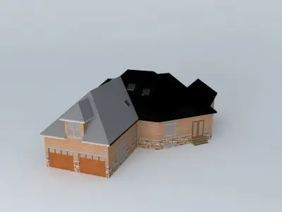 Brick House Free 3D model