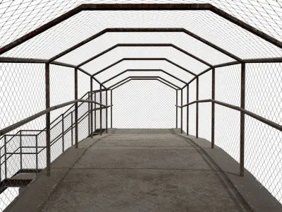 Pedestrian Bridge Low-poly 3D model