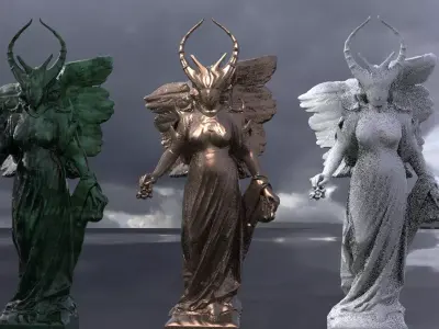 Ghost Mother Fallen Angel Statue  3D model