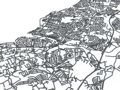 Trinidad and Tobago Road Network and Streets 3D model