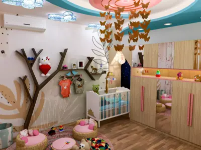 girl bedroom 3D model