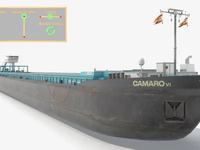  Camaro V Long Cargo Vessel Dutch Flag Gray Rigged 