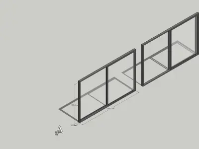 Sliding Metal Door - A 3D model