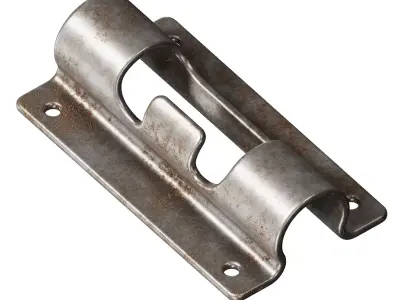 Rusty Door Latch Bracket 3D model