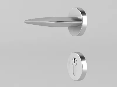 Door Lock And Handle 2 3D model